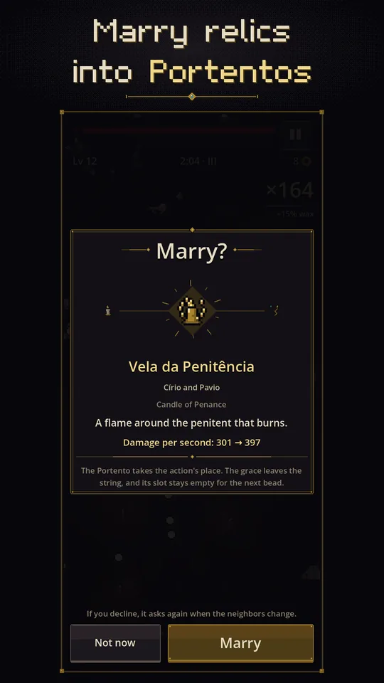 “Marry relics into Portentos”: the “Marry?” question, joining an action and a grace into a Portento.